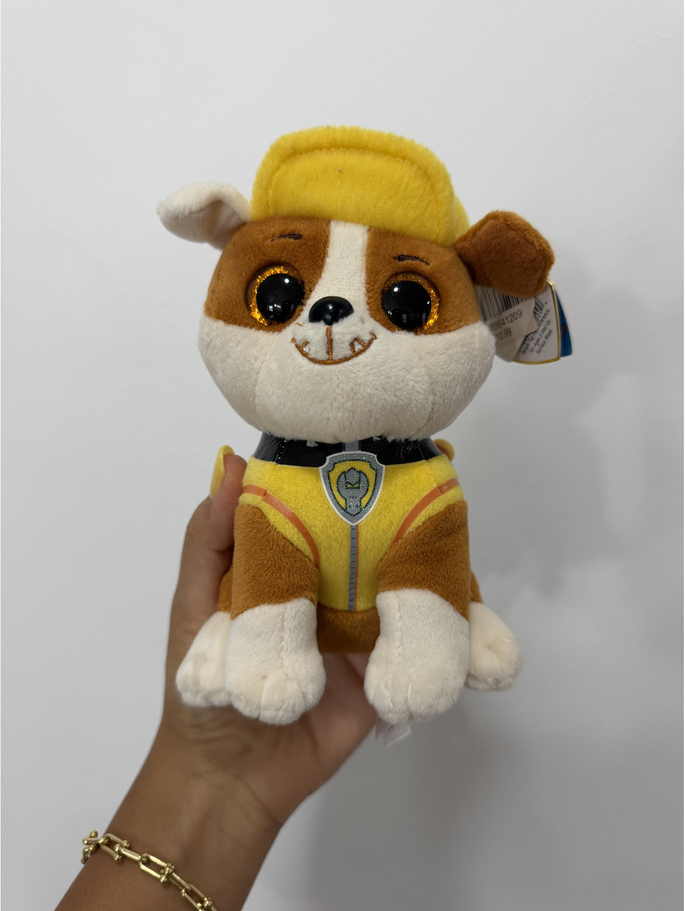 Paw Patrol - RUBBLE the Bulldog 6" - TY Beanie Boos - NEW & MINT